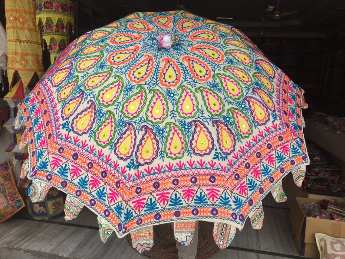 Regenschirm im Freien einzigartige Stickerei Garten Etsy