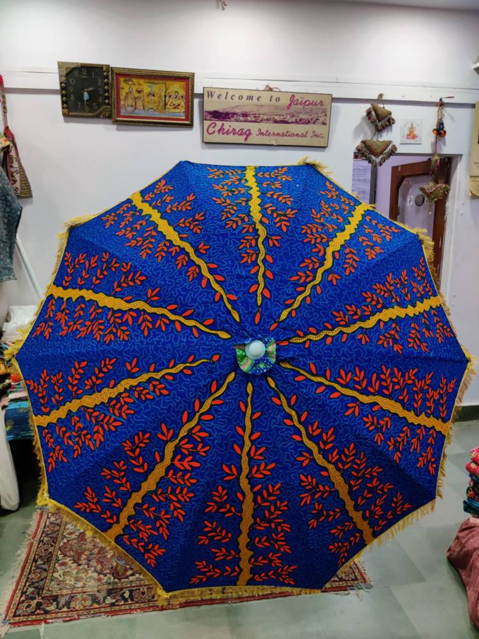 Outdoor Umbrella Unique Emroidery Garden Umbrella Etsy UK