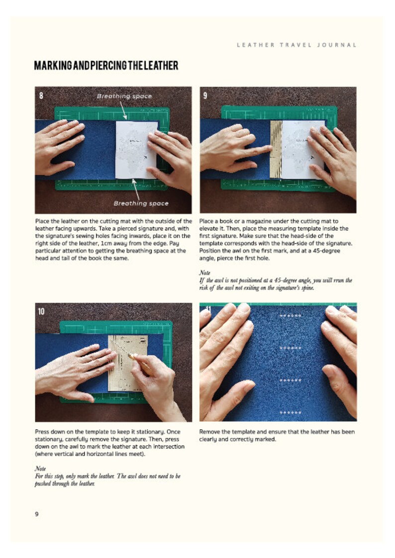 How to Make a Leather Travel Journal Tutorial Etsy