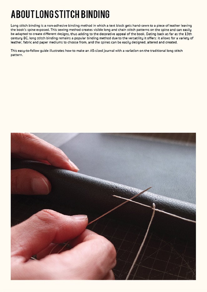 The Siam Bindery Long Stitch Binding Tutorial Etsy