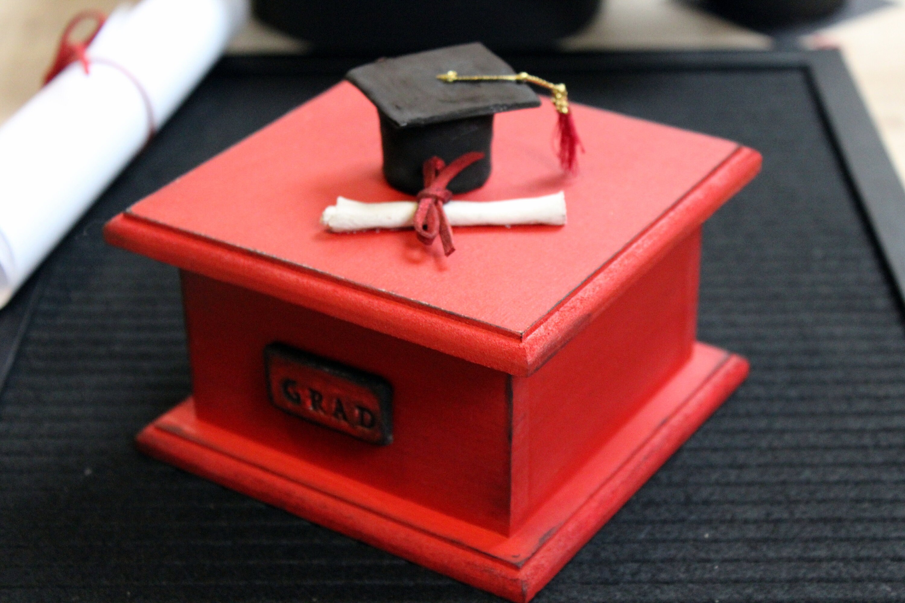 Graduation gift box Graduation cap box Graduation degree Clay Etsy