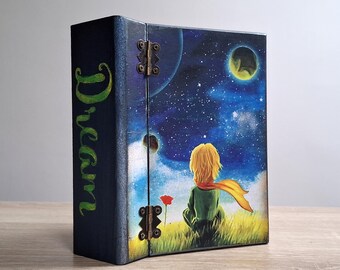 Little Prince box, Little Prince Rose, Fairy tale box,  Prince book box, Little Prince Planet, Little Prince decor, Fantasy book box, Book