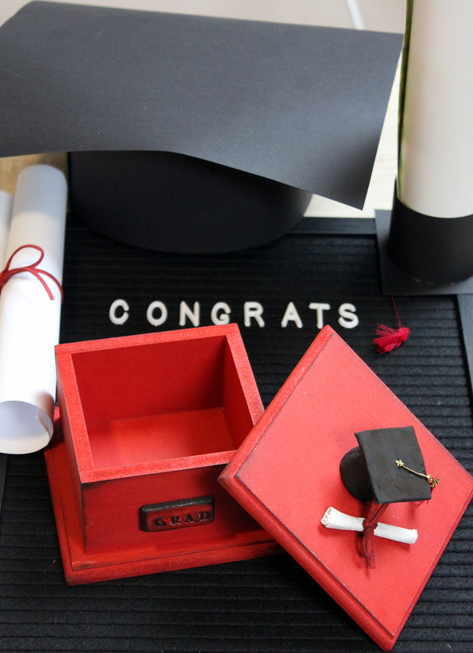 Graduation Gift Box Graduation Cap Box Graduation Degree Clay Etsy