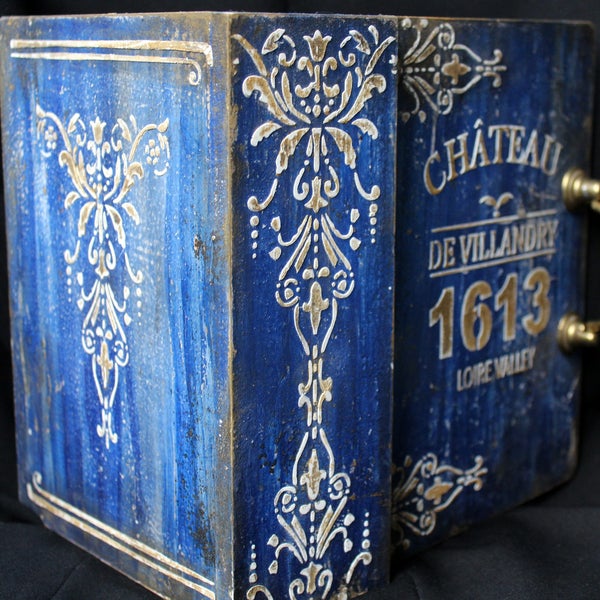 Antique book box, Grimoire book box, Chateau French, Book of shadow, Book of Magic,  Wedding gift box, Book of dreams,  Hollow magic book