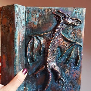 Dragon book box, Gothic dragon box, Dragon clay decor, Viking decor box, Norse book box, Medieval decor, Dragon Clay artwork, Viking pagan
