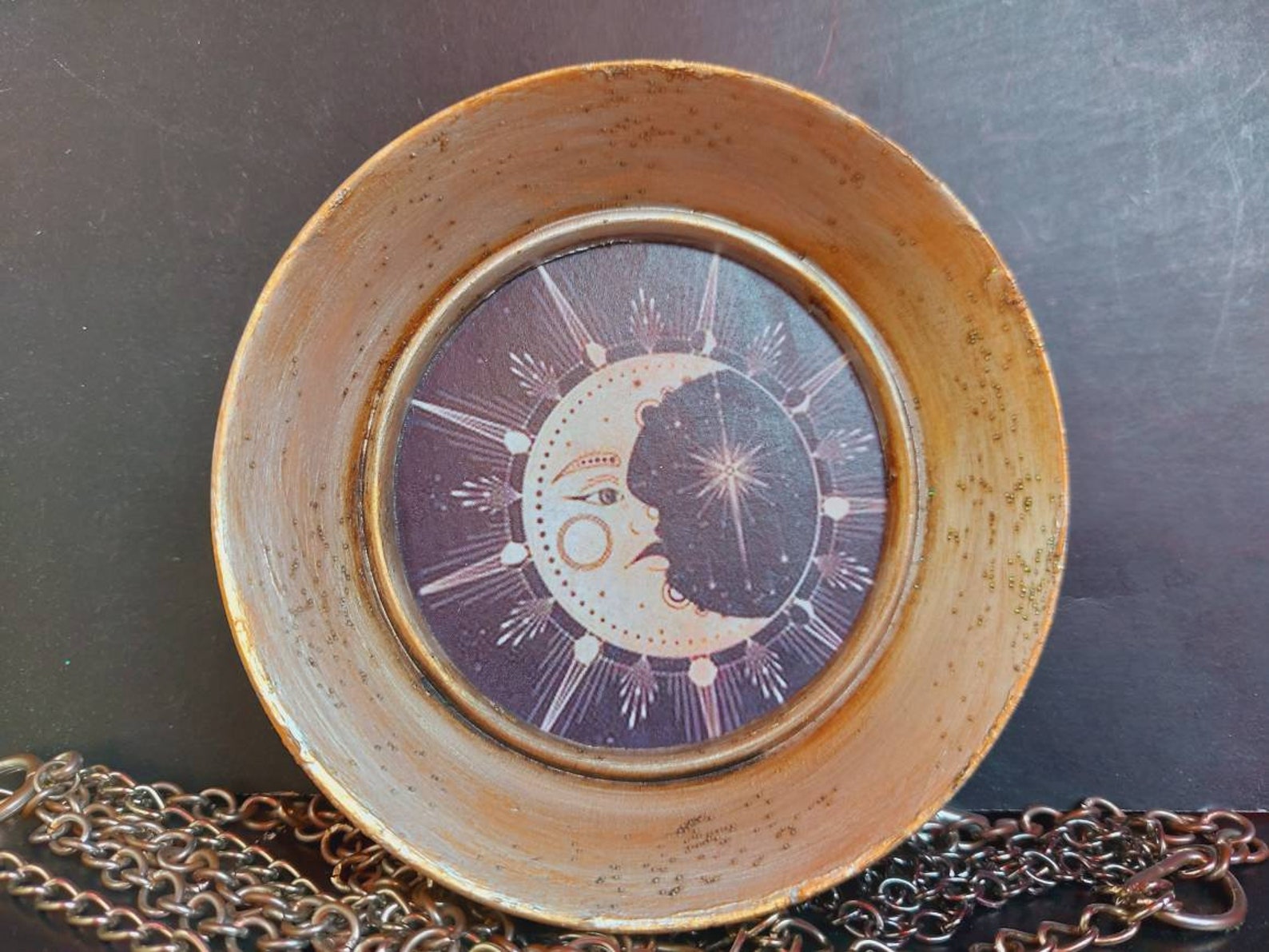 Sun and Moon Decor Moon Wall Decor Moon in Frame Spiritual Etsy