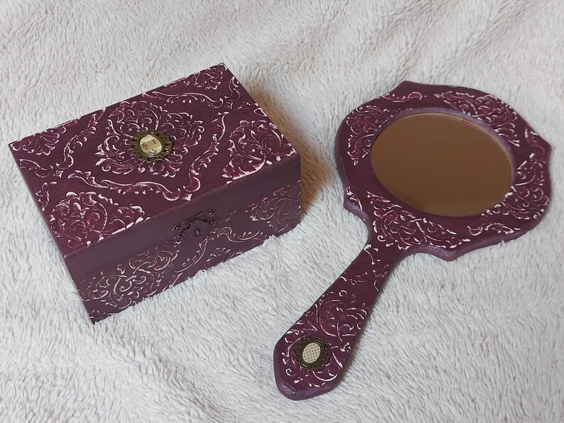 Gothic Hand Mirror Hand Wooden Mirror Bohemian Mirror - Etsy