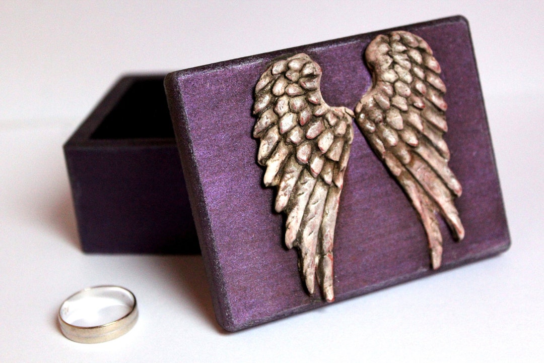 Angel Wings Box Wedding Ring Box Gothic Wings Box Trinket - Etsy