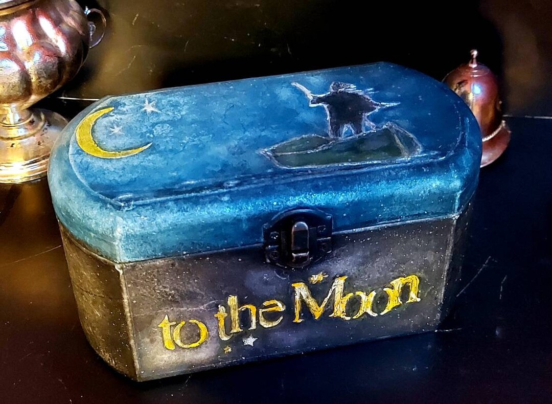 Gothic Moon Box, Meditation Moon Box, Halloween Gift Box, Moon Decor ...