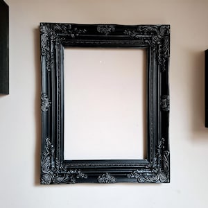 Gothic black frame, Gothic wall frame,  Victorian wall frame, Victorian decor, Black large frame, Ornate wall frame, Vampire wall frame,