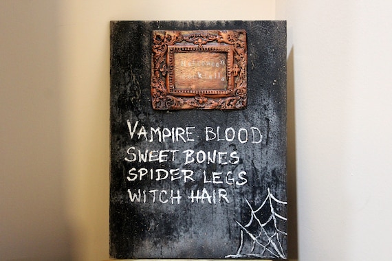Vampire Blood Sign Halloween Party Halloween Decor Witchcraft Etsy