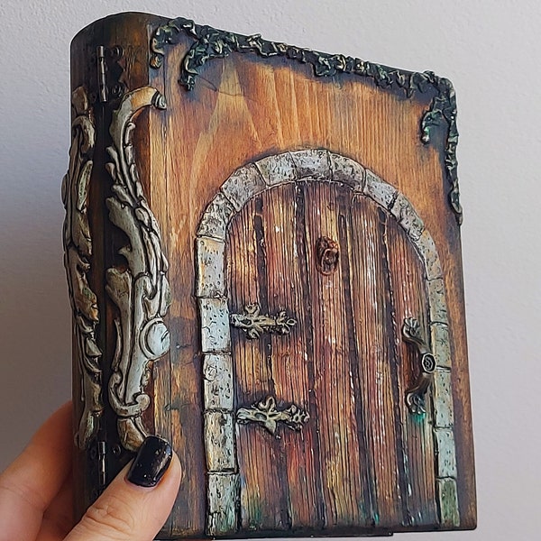 Door book box, Old wooden door, Middle age decor,  Forest door box, Once Upon a Time, Book of shadows, Book of dreams, Fairy door box,