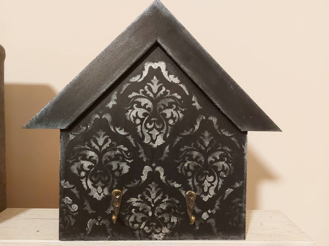 Damask Key Rack Victorian Organizer Gothic Key Rack Damask Decor ...