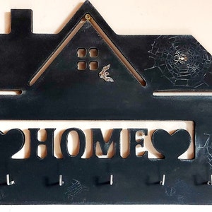 Halloween organizer, Gothic key organizer, Bat key rack, Spider wall rack, Key wall organizer, Halloween decor, Gothic key holder, Witch