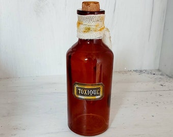 Dollhouse Miniature Glass Bottle of Faux Arsenic Poison