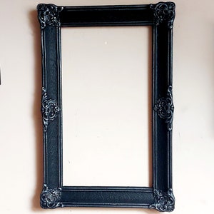 Gothic wall frame, Victorian wall frame, Ornate black frame, Victorian decor, Vampire wall frame, Gothic Victorian, Black old frame, Gothic