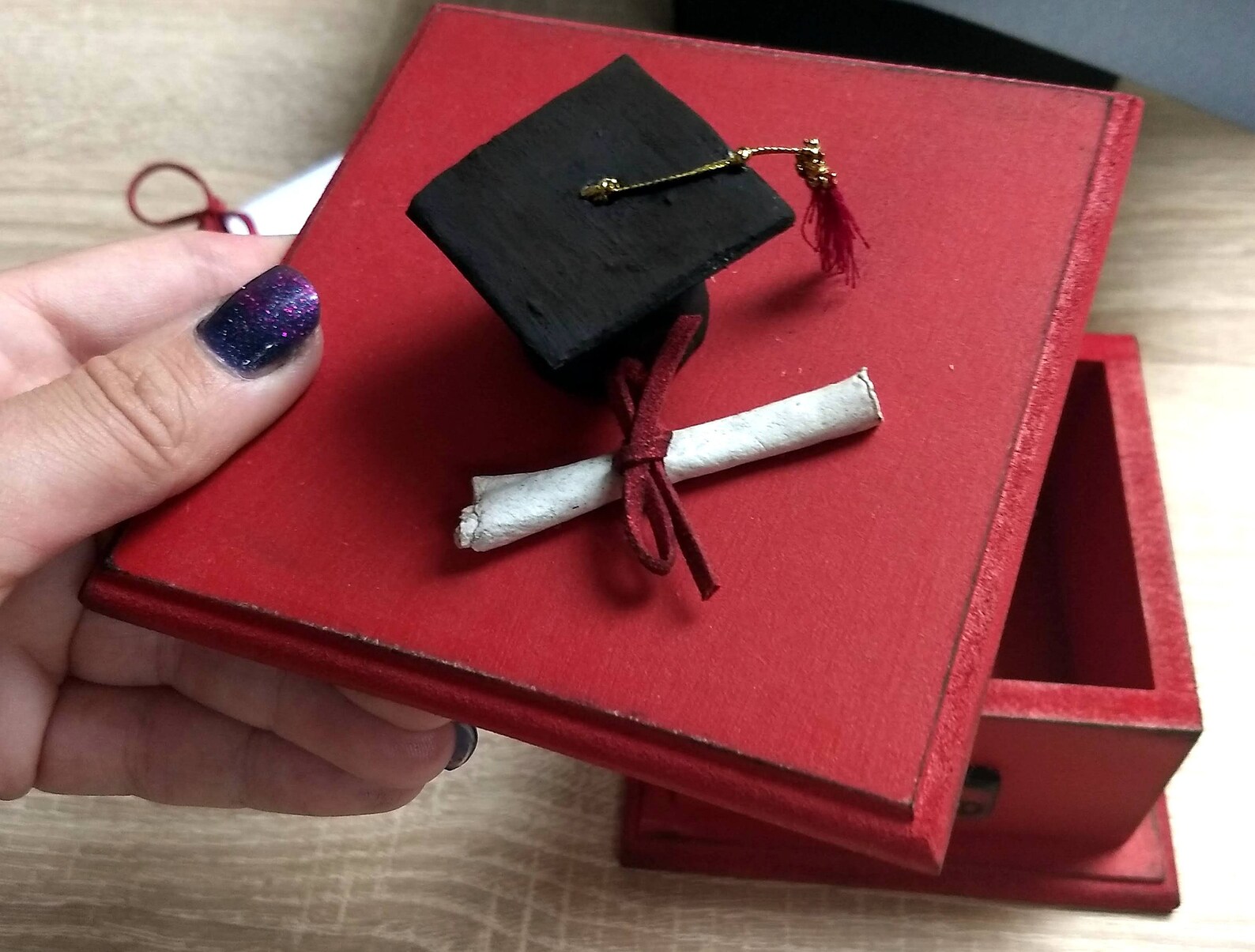Graduation Gift Box Graduation Cap Box Graduation Degree Clay Etsy