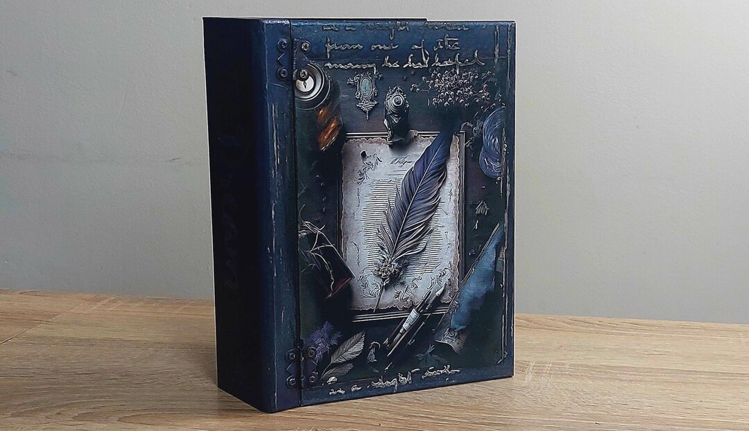 Letter Book Box, Gothic Letter Box, Book of Shadows Box, Book of Spells ...