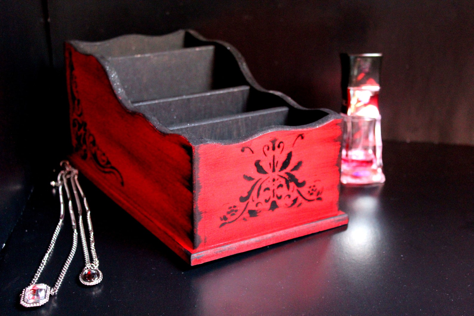 Gothic Makeup Holder Makeup Organizer Gothic Organizer Gothic Etsy