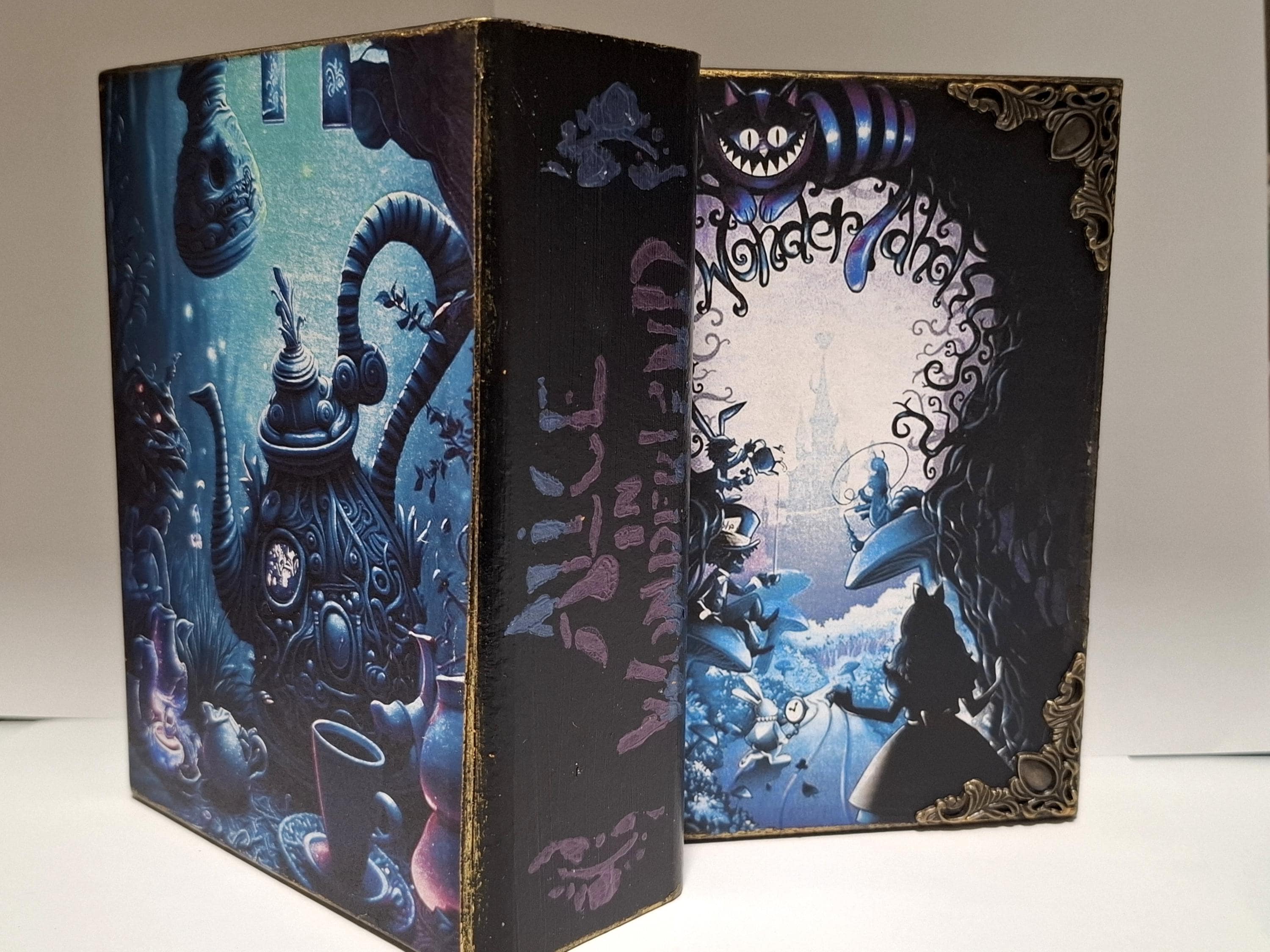 Alice in Wonderland Alice Gothic box Alice book box Alice Tea party Cheshire cat Mad Hatter box Witch Alice box Drink me box Alice Keepsake