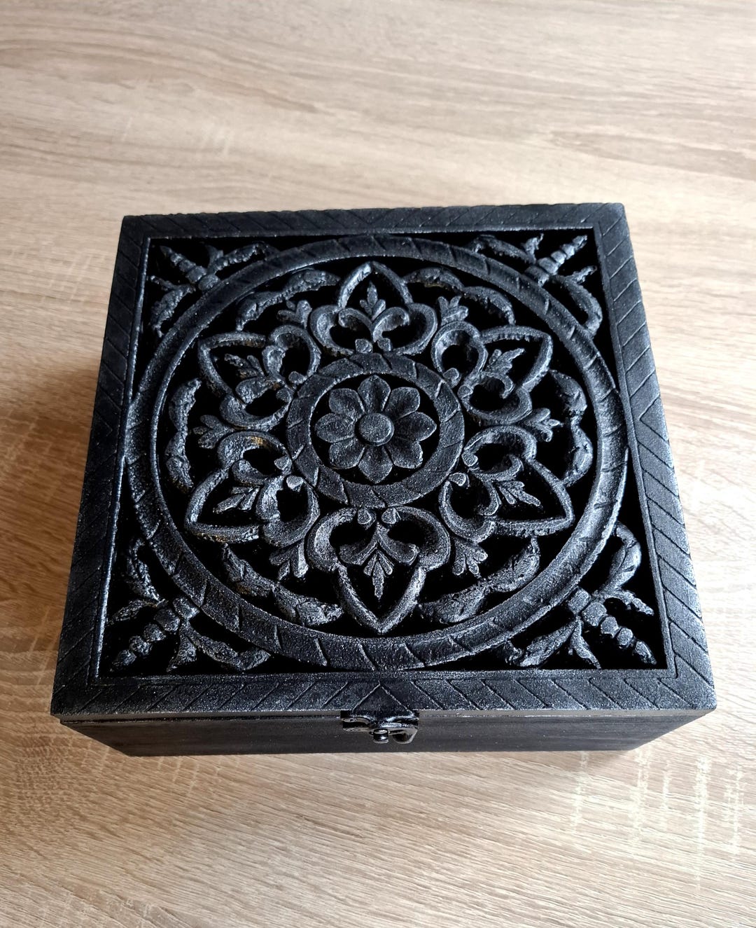 Black Ornate Box, Gothic Black Box, Gothic Decor, Witch Black Box ...