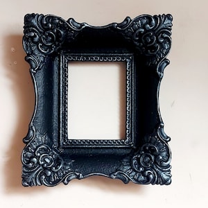 Gothic wall frame, Gothic black frame, Victorian wall frame, Black ornate frame, Vampire black frame, Vampire decor, Victorian decor,