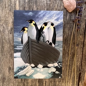 Navigateurs de pingouins Carte postale