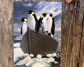 Navigateurs de pingouins Carte postale