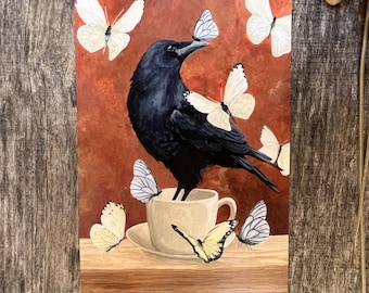 Kitchen Crow Postcard