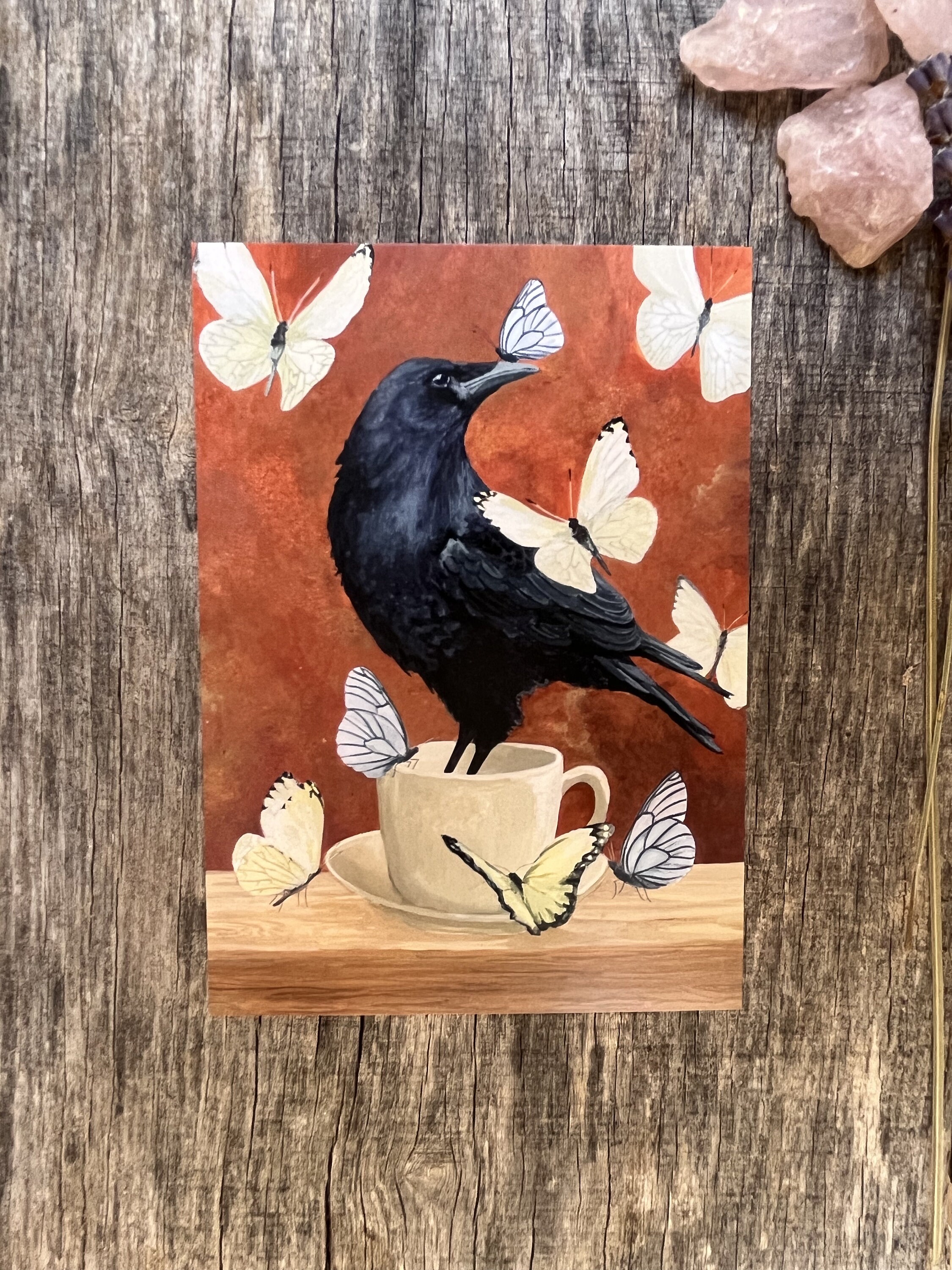 Kitchen Crow Postcard - Etsy
