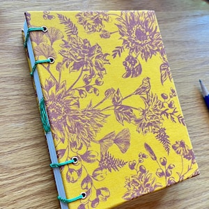 Handgefertigtes Journal, Handgebundenes Skizzenbuch, Kreatives Kunst Journal, Reise Skizzenbuch, Andenken Natur Notizbuch, Traum Tagebuch, Floral Vogel Journal