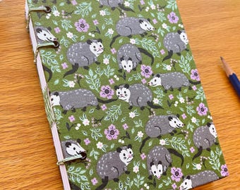 Handmade Possum Journal, Handbound Sketchbook, Mixed Media Art Journal, Travel Sketchbook, Dream Diary, Animal Lover Creativity Book
