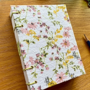 Handmade Journal, Handbound Sketchbook, Mixed Media Art Journal, Travel Sketchbook, Dream Diary, Floral Notebook, Cottagecore Gift Book