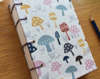Handmade Journal, Handbound Sketchbook, Mixed Media Art Journal, Travel Sketchbook, Dream Diary, Mushroom Notebook, Cottagecore Gift Book