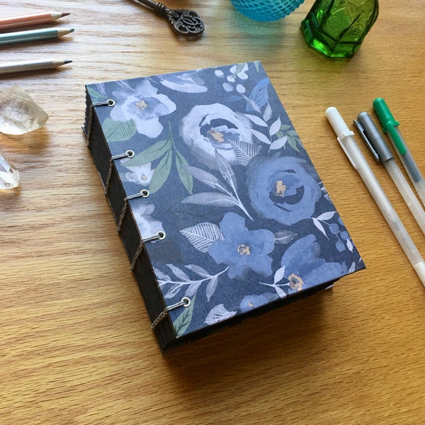 Extra Thick Black Paper Journal, Handbound Sketchbook, Art Journal, Garden Diary, Blackout Journal, Grimoire, Spell Book