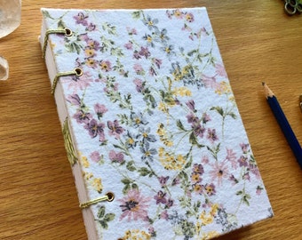 Handmade Journal, Handbound Sketchbook, Mixed Media Art Journal, Travel Sketchbook, Dream Diary, Floral Notebook, Cottagecore Gift Book