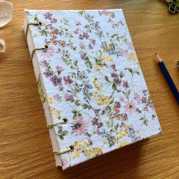 Handmade Journal, Handbound Sketchbook, Mixed Media Art Journal, Travel Sketchbook, Dream Diary, Floral Notebook, Cottagecore Gift Book