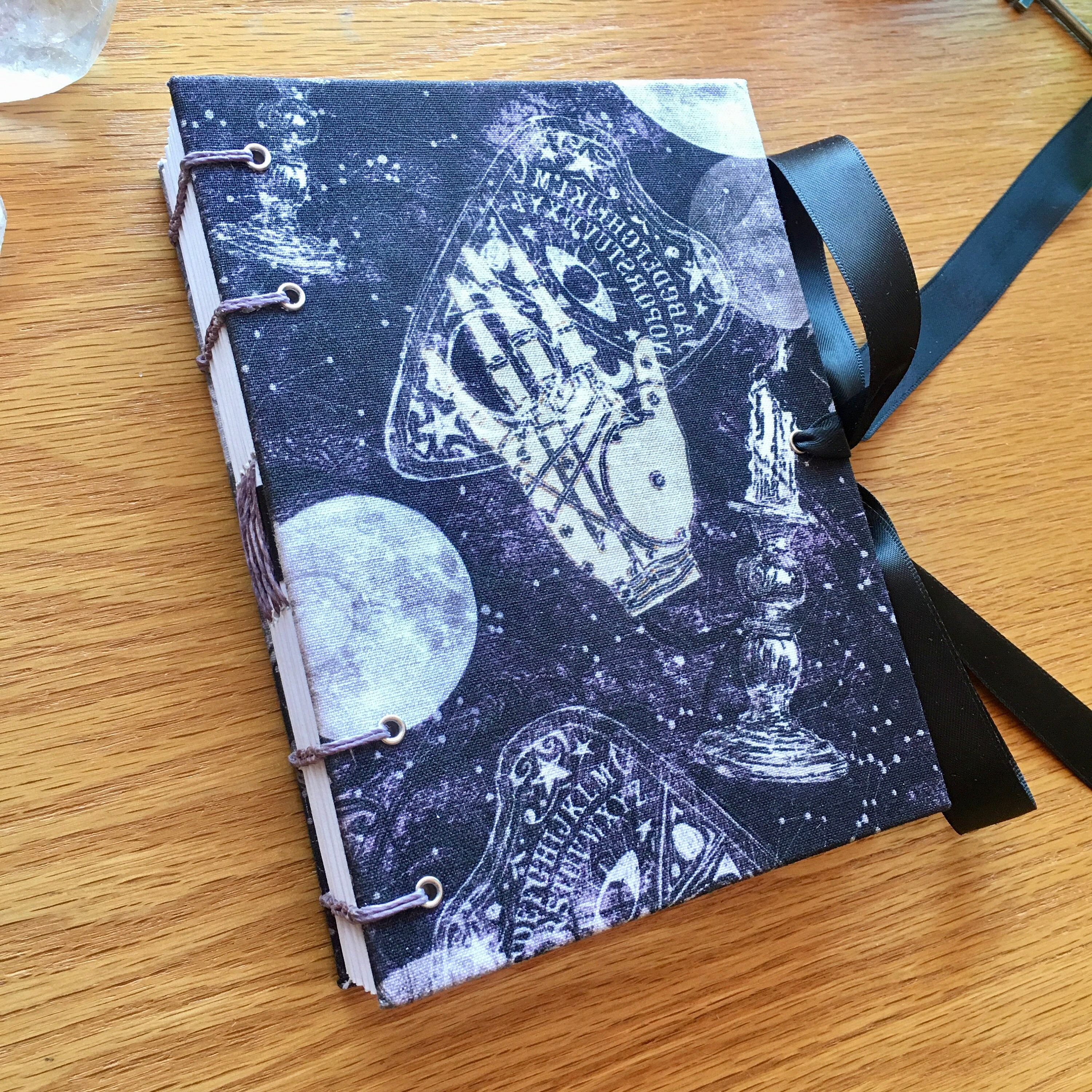 Handmade Harry Potter Glow In The Dark Sketchbook A5 + Charms