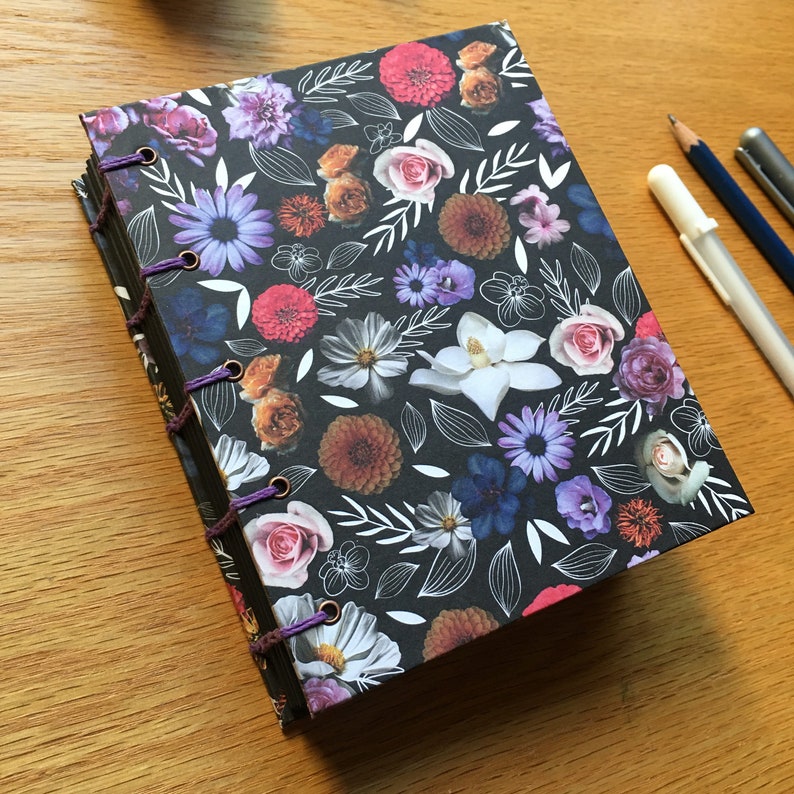 Handgemachte Black Paper Journal handgebunden alle schwarzen | Etsy