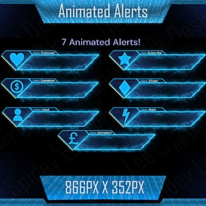 Electric Diamond Animated Twitch Alerts: Stream Decoration (Digital File)