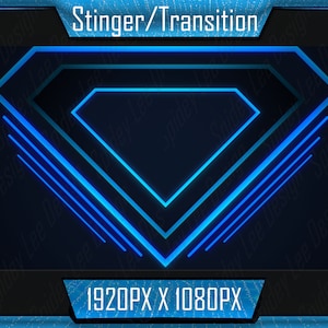 Stream Stinger, Stream Transition, Animated Twitch Transition, Diamond Blue Transition, Electric Transition, Electric Stream.