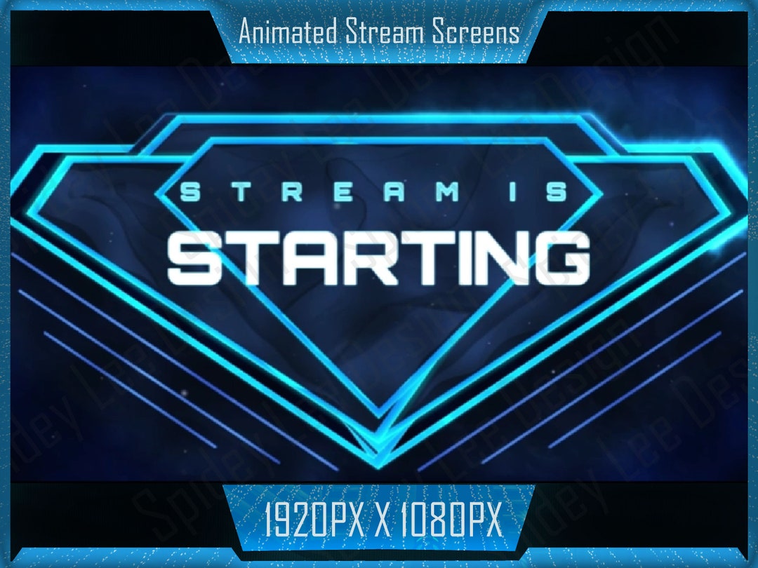 Stream Screen Butters Animated Twitch Stream Screen Pack: Diamond Blue (digital Download) - Etsy