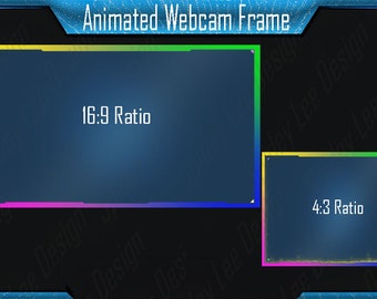Animated Multicolor Webcam Border, Color Changing Core (Digital File)