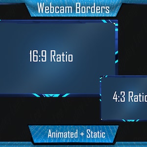 Animated Webcam Border, Webcam Overlay, Animated Webcam Overlay, Twitch overlay for streamers, Twitch overlay, Game capture border.