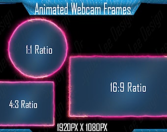 Pink Pulse Animated Webcam Overlay: Stream Overlay (Digital Download)