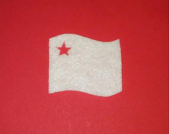 Flag Felt Cut Out for wax dipping or other projects, 50 count