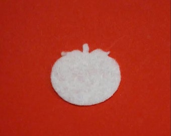 Tomato Felt Cut Out for wax dipping and other projects, 50 count, white only