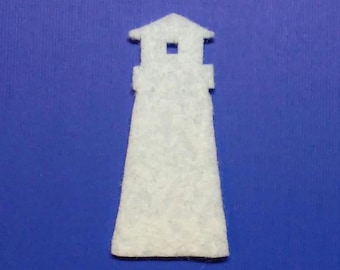 Lighthouse Felt Cut Out for wax dipping or other projects, 50 count, white only