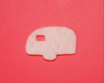 Camper Felt Cut Out for wax dipping and other projects, 50 count, white only