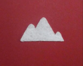 Mountains Felt Cut Out for wax dipping and other projects, 50 count, white only